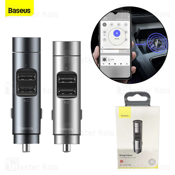 شارژر فندکی و پخش کننده بلوتوث بیسوس Baseus Energy Column CCNLZ-0S توان 3.1 آمپر